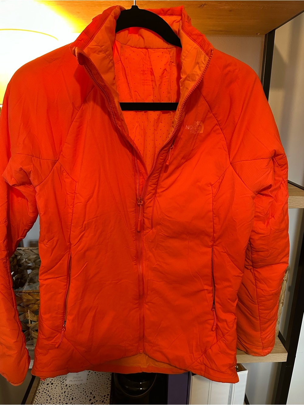 The North Face Women's Bright Orange Lightweight Insulated Puffer Jacket